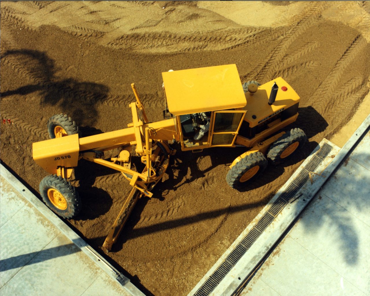 Blast from the Past; The JD570 Motor Grader in action.